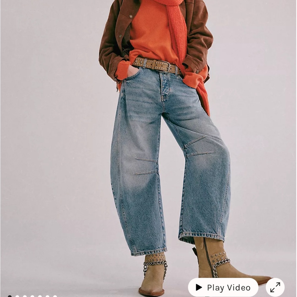 Free People Barrel Jeans